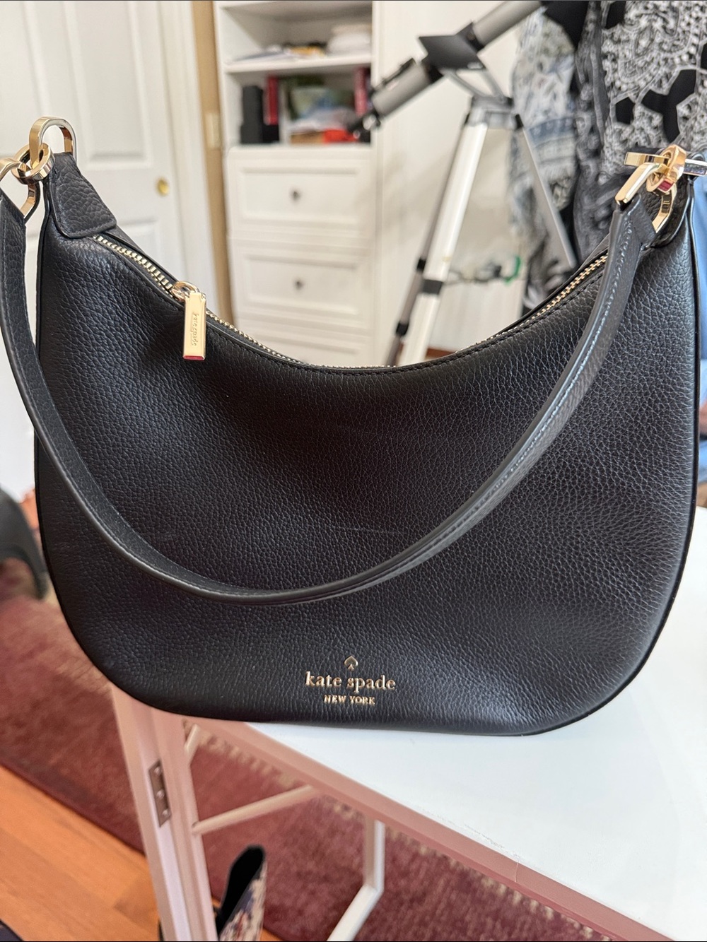 Kate Spade black 11x9”   Black  handbag. NWOT